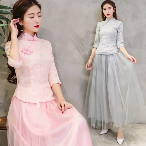 5 Sizes New Vintage Chinese Wedding Dress Cheongsam Dress Cheongsam Evening Dress Chinese Modern Qipao Light Blue Formal Dresses