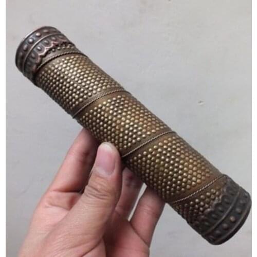 WONDERFUL CHINESE HANDWORK TIBET COPPER SCULPTURE DRAGON KALEIDOSCOPE NR metal handicraft