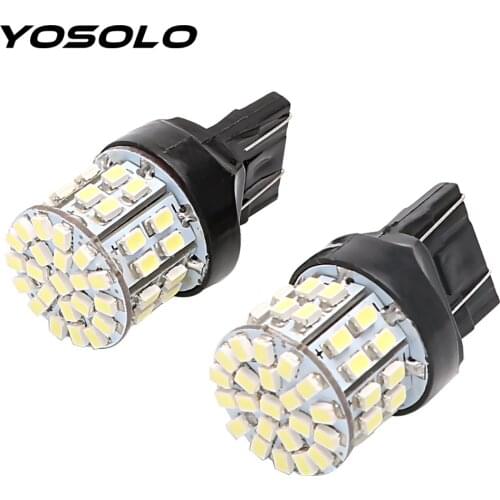 YOSOLO 1 Pair Car LED Brake Light W21/5W Backup Reserve Lights 50SMD T20 7443 Auto Turn Signal Lamp Stop Rear Bulb