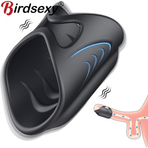 10 Speed Penis Ring Vibrator Sex Toy For Men Delay Ejaculation Erotic Male Sex Toy Chastity Cock Ring Dildos Vibration For Adult