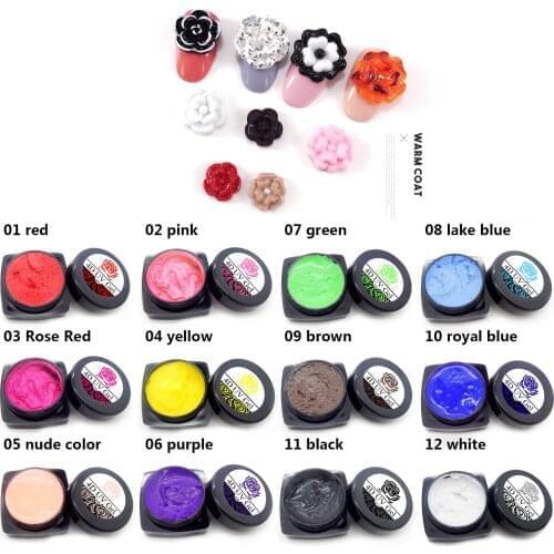 12PCS Soak Off LED UV Gel Nail Polish Pure Color Nail UV Gel Set & Kit Semi-Permanent Nails Art Gel Lacquer