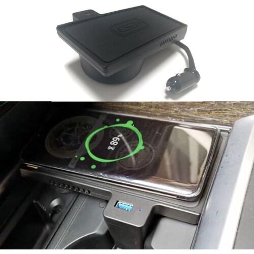 Car QI wireless charger 10w wireless mobile phone charger charging tray water cup holder for BMW X5 F15 X6 F16 X5M F85 X6M F86