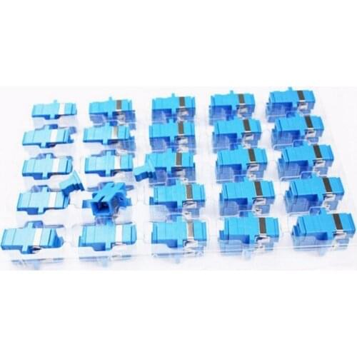 50PCS SC UPC Simplex Singlemode Plastic Fiber Optic Adapter SC UPC Fiber flange coupler