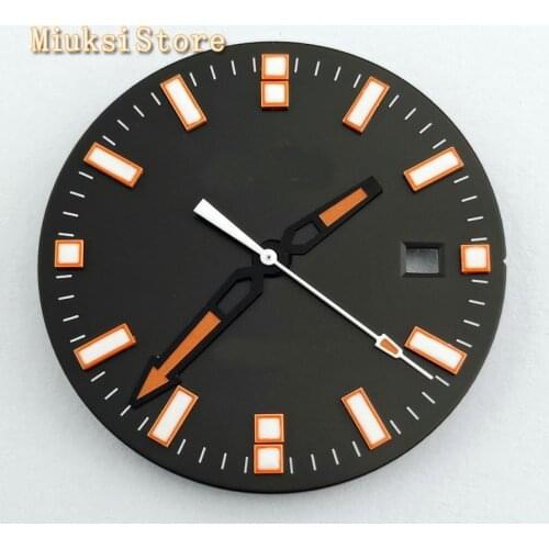 Bliger 31.5mm sterile watch dial + watch hands luminous fit DG2813/3804,Miyota 8205/8215/821A/82 Series movement mens watch