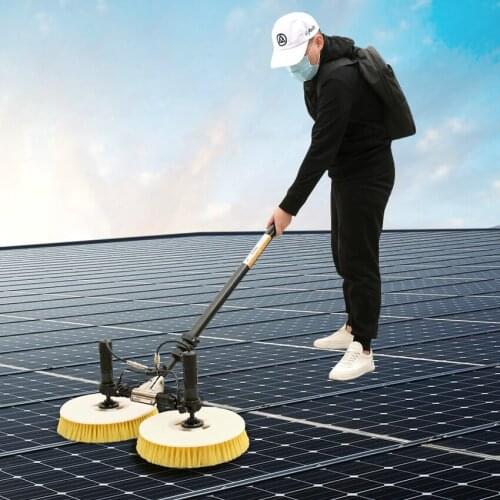 Solar panel electric cleaning brush 3.5m/5.5m/7.5m optional water washing photovoltaic panel glass cleaning equipment tool