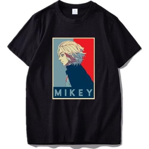Manjiro Sano Mikey T Shirt Tokyo Revengers Japanese Anime T-Shirt Short Sleeve O-neck 100% Cotton Summer Soft Tee Tops