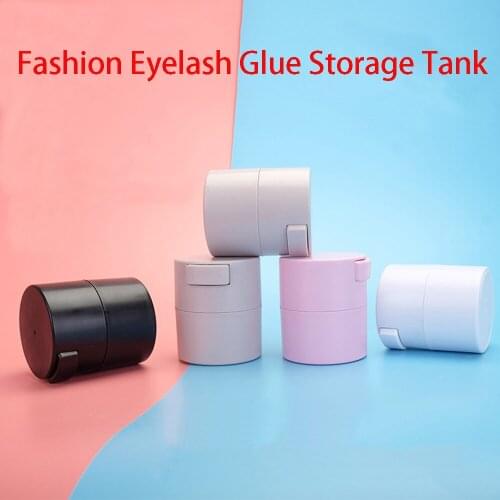 Matte Fashion Eyelash Glue Storage Tank Holder Container Adhesive Stand Activated Carbon Sealed Storage Jar Cosmetic Accessories