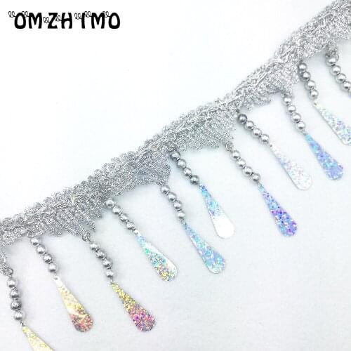 11cm sequined Fringe trimming lace For Latin Dance Dress,sequin Fringe trims