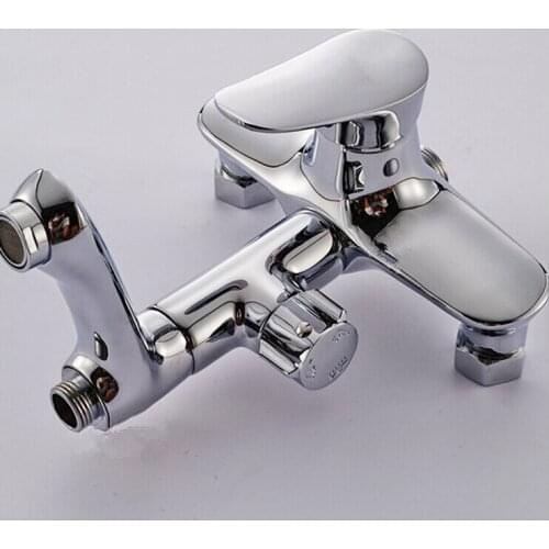 L16080 High Quality Wall Mounted Chrome Finish Brass Material Bath and Shower Tap