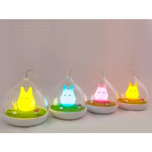 Cute Totoro LED Night Lights USB Touch Sensor Light Baby Bedside Lamp Creative Kid Girl Gift Home Bedroom Light Sleep Decoration
