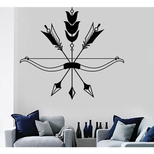 Cartoon Bow and arrow Decal Removable Vinyl Mural Poster For Living Room Kids Room Decoration Accessories Murals
