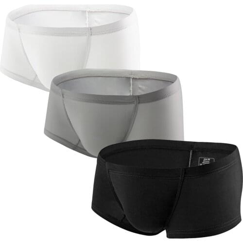 3PCS/Lots Mens Boxer Shorts Sexy Penis Pouch Underwear Slip Homme Breathable Underpants Trunks Calzoncillo Hombre Boxershorts