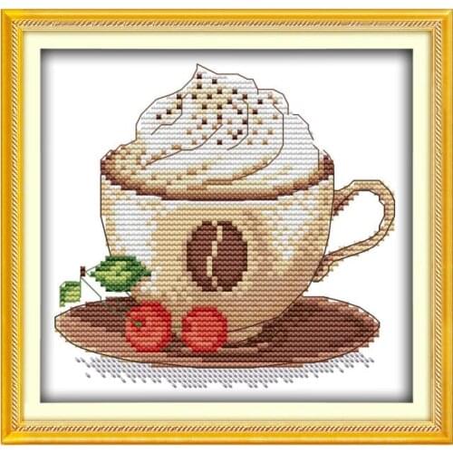 Ice cream cross stitch kit food pattern 18ct 14ct 11ct count print canvas stitches embroidery DIY handmade needlework