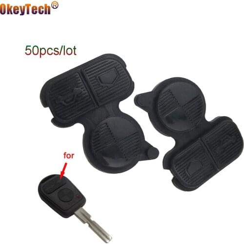 OkeyTech 50pcs/lot 3 Button Remote Fob Key Shell Button Repair Pad For BMW Series 3 5 7 E38 E39 E36 Z3 Z4 Z8 X3 X5 Good Shipping