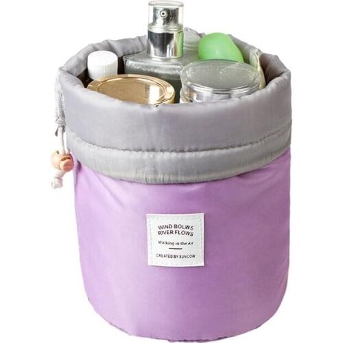 Portable Round Cosmetic Bag Small Travel Bag Smart Make-up Bag Packing Cube Sorting Organizer Bag