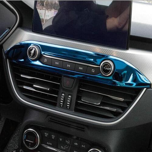 SBTMY Stainless steel decorative frame of automobile central control knob panel for ford focus MK4 2019