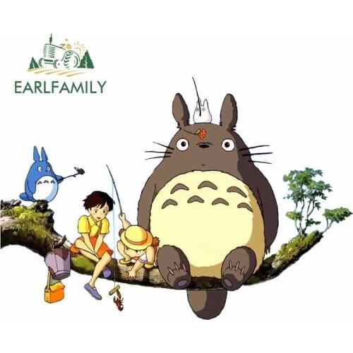 EARLFAMILY 13cm x 9.1cm For My Neighbor Totoro Car Styling Stickers Car Accessories Decal Waterproof Scratch-proof Decoration