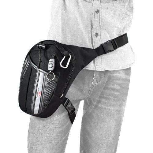 WOSAWE Motorcycle Leg Bag Waterproof EVA Hard Shell PU Leather Motobike Motocross Racing Hiking Chest / Waist Bags Handbag