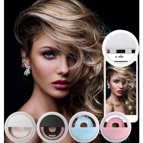 USB charge LED Selfie Ring Light for iPhone Supplementary Lighting Night Darkness Selfie Enhancing for phone Fill Light
