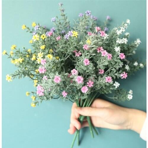 1pc Plastic Artificial Flower Gypsophila Fake Plant Flowers DIY Wedding Party Home Decoration