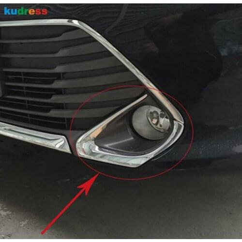 For Toyota Camry 2015 2016 ABS Chrome Front foglight fog lights lamp cover trim Plated Moulding Trims Car Accessories 2pcs