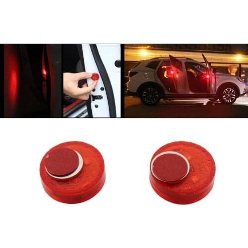 2pcs Car Openning Door Warning Flash Lamp Safety Indication Wireless Anti-Collision Alarm signal light parking lamps
