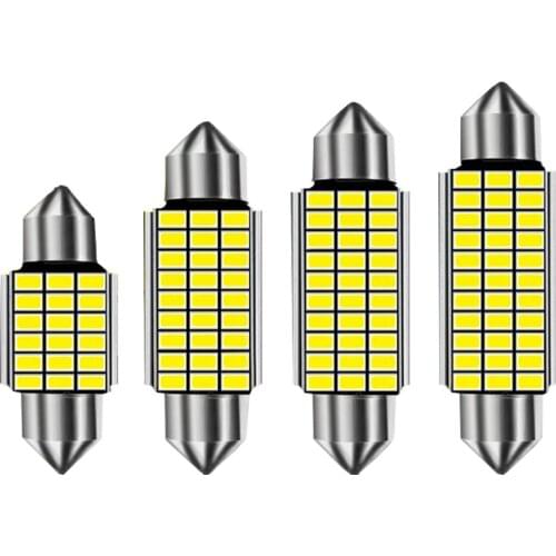 2X CANBUS C5W Festoon 12V Car LED New 3014 Bulb 31mm 36mm 39mm 41mm Car Interior Dome Lamp License Plate Reading Light White