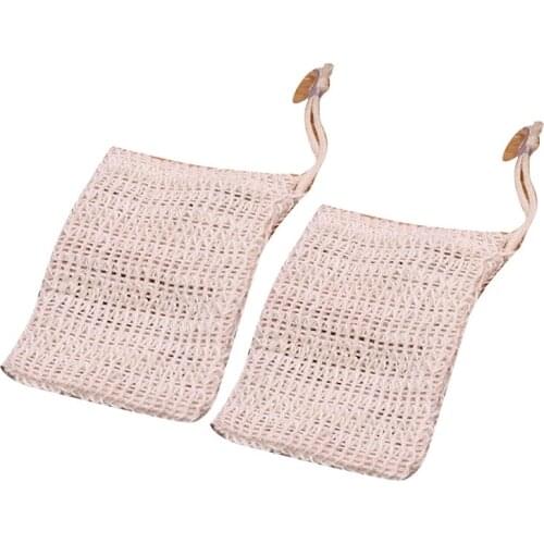 30 Pcs Soap Bag Pouch Soap Saver Bag Handmade Soap Bag Mesh Soap with Drawstring for Bath & Shower Use