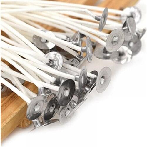 30 Pcs Candle Wicks Cotton Core Waxed Фитиль with Sustainer for Candle Making Cotton Core Candle Фитиль Candle Material New