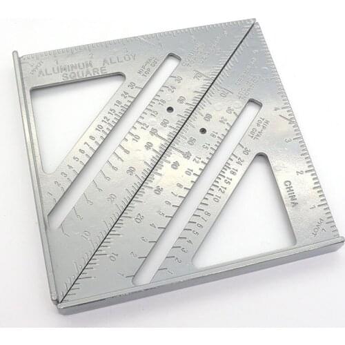 7Inch Aluminum Alloy Right Angle Ruler Triangular Measuring Woodworking Tools Carpentry Tool Measuring Instruments