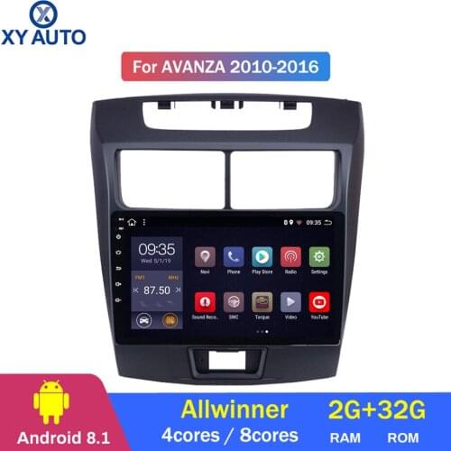 9 inch 2.5D IPS HD multi-touch screen Android8.1 2G RAM 32G ROM NAVI with BlueTooth USB WIFI SWC for Toyota Avanza 2010-2016