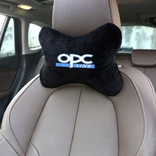 1Pcs Car Pillows Headrest Neck Rest Cushion Support Seat Accessories Auto Black Safety Pillow fit for Opel OPC Accessories