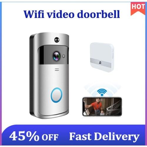 Wireless Video Doorbell Camera HD Visual WIFI Version Connected Mobile Phone Intercom For Remote Monitoring Smart Home Door Bell