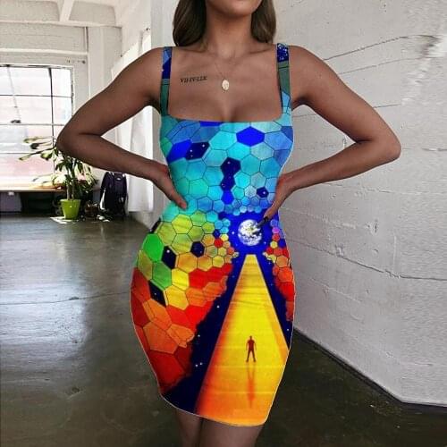 Giyu Brand Music Dress Women Party Sundress Colorful Vestido Sexy Womens Clothing Mini Evening Vintage Korean Style Femme