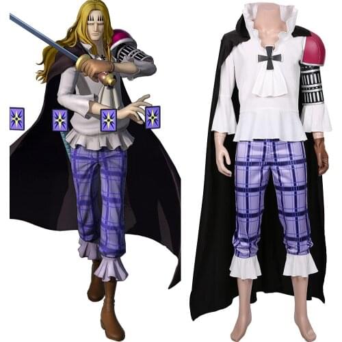 One Piece Cosplay Pirate Warriors Basil Hawkins Costumes Uniform Rope Suit Halloween Carnival Costumes
