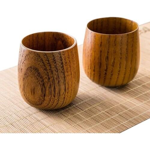 Japanese-style solid wood cup, wooden zephyr, big belly cup, sake, vintage insulation, casual cup, restaurant tea cup