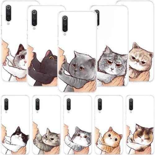 Kiss My Lovely Cat Kitten Phone Case For Xiaomi Redmi Note 10 9 8 Pro 9S 8 8T 7 6 5 6A 7A 8A 9A 9C 4X S2 K20 K30 Art Cover Coque