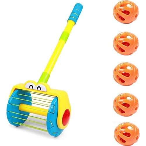 Electric Push Walker & Whirl Scoop a Ball Launcher Walker Set Kids Pretend Play Vacuum Cleaner Cleaning Tools Toy
