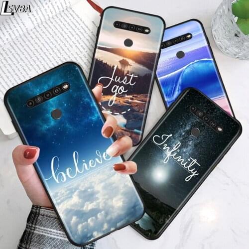 Mountain Sea Beach Travel for LG G8 G8S G8X V30 V35 V40 V50 V60 ThinQ Q60 K40 K50 K30 K41 K51 K61 K71 K22 Black Phone Case