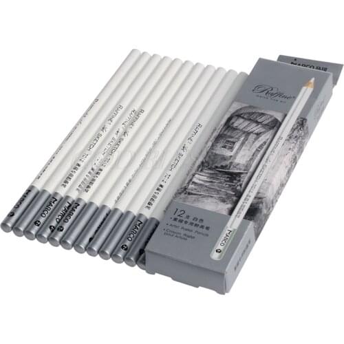 12PCS White Fine Art Drawing Non-toxic Base Pastel Pencils Set For Artist Sketch chalk Color Pencil Drop Shipping