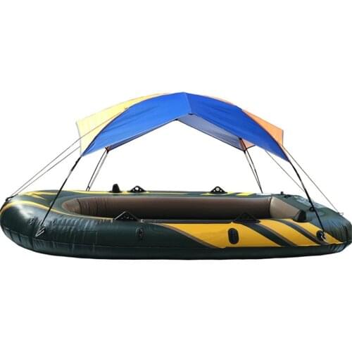 2-4Person Inflatable Boat Kayak Canopy Awning Sun Shelter Waterproof Tent Camping Shelters Tents Shelters Fishing Equipment