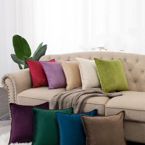 Nordic Style Solid Color Velvet Pillowcase, Soft And Comfortable Pillow, Suitable For Living Room Bedroom Car