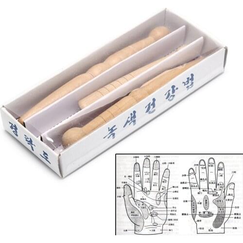 Original Wooden Stick Relieve Muscle Soreness Relaxing Tool Foot Body Reflexology Massager Foot Body Massage 1/3PCS