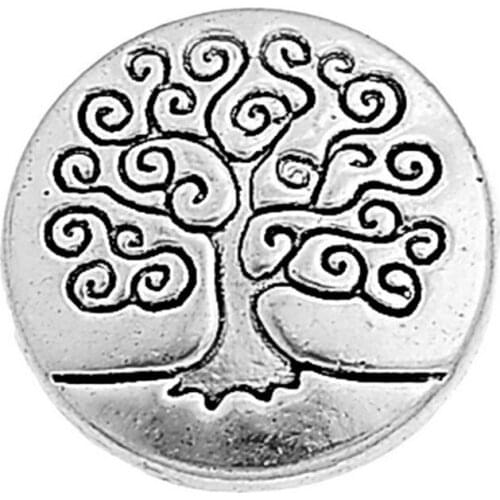 20pcs/Set Silver Shank Buttons Metal Button 14.5mm Tree Pattern Carved Sewing Accessories For Clothing DIY Decoration