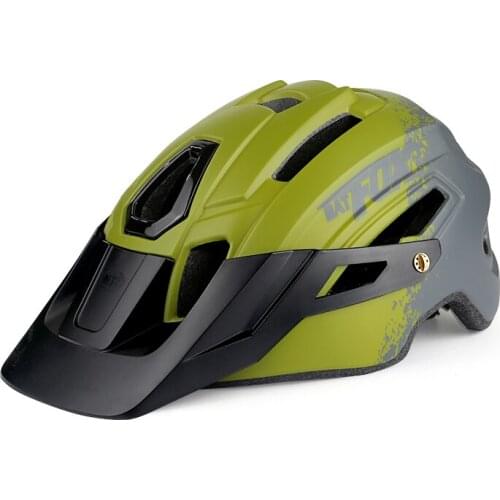 BATFOX Cycling Helmet Road Mountain Dark Green Helmet Integrally-Molded MTB Bicycle Helmets Ultralight Bike Helmet Average Size