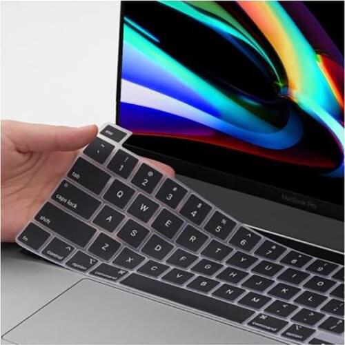 US Silicone Keyboard Cover Light Shine Through Matte Clear Keyboard Cover Sticker for MacBook Pro 16 model A2141 Pro13 A2251
