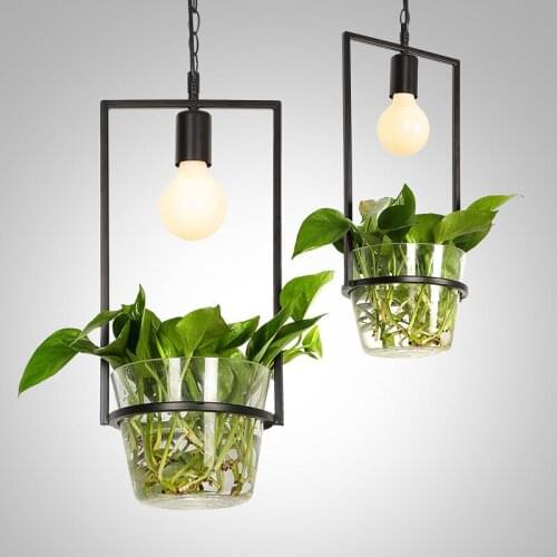 Modern luminaria lampen industrieel glass LED pendant lights restaurant