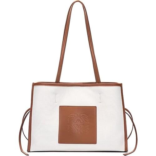 Shoulder bag bolsos de mano de las mujeres brown splicing elements leather shoulder bag