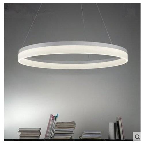 LED light Acrylic Contracted Creative Ring pendant light Study Bedroom Restaurant Store Lighting Lamps 110-220V pendant lamp