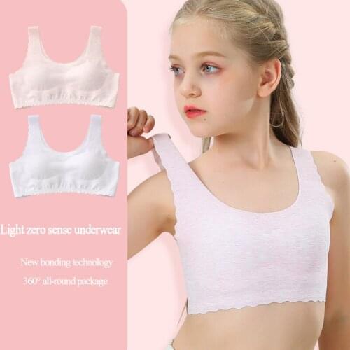 Girls Training Bra Young Hipster Breathable Soft for Kids Underwear Singlets Brassiere Fille Children Teenager Sport Brassiere